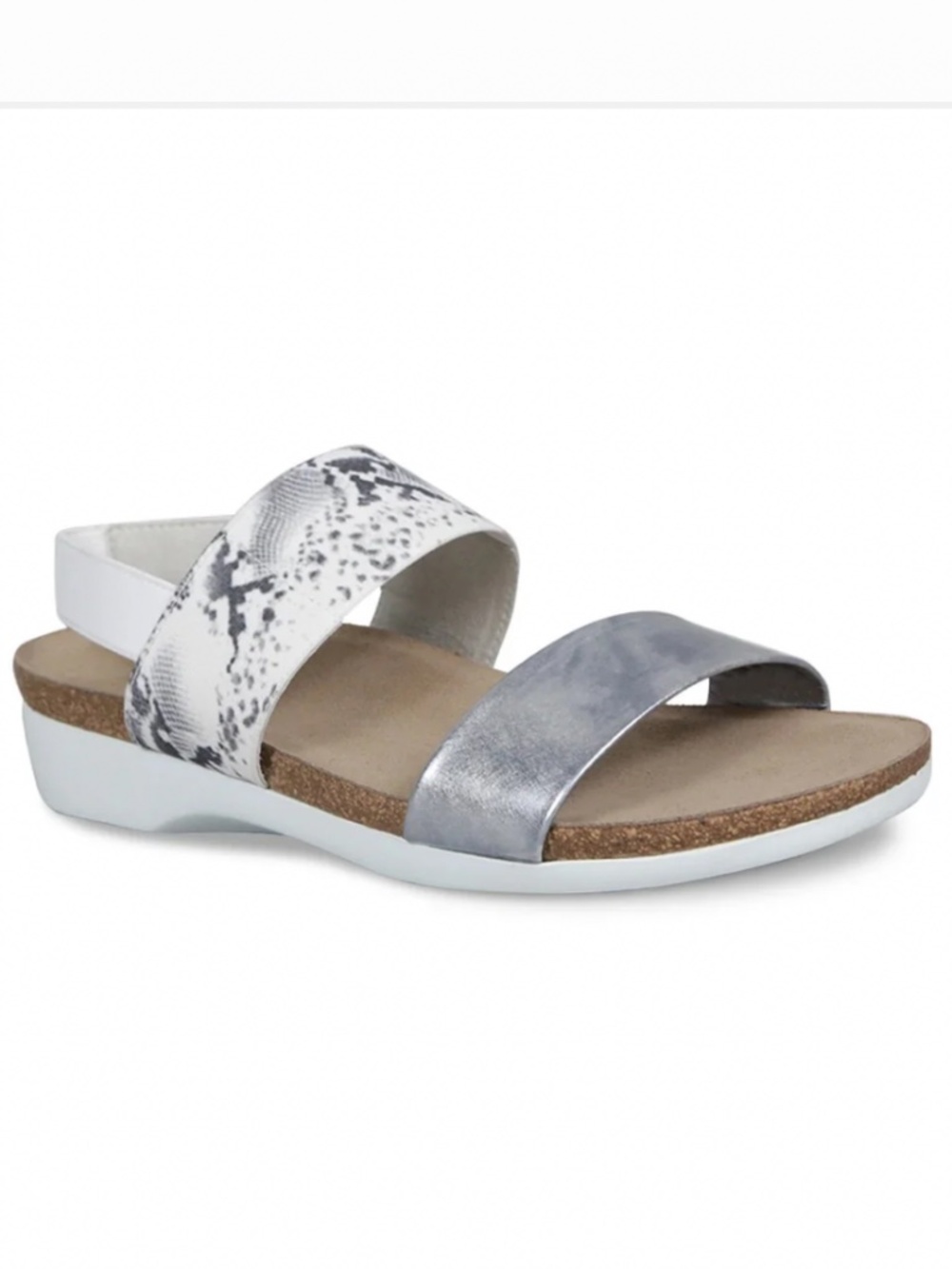 Munro Women's Pisces Sandal - Silver/ White Snake